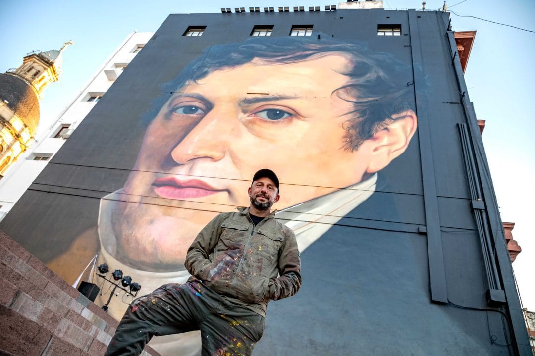 Se inauguró el nuevo Mural de Belgrano en el Pasaje Juramento