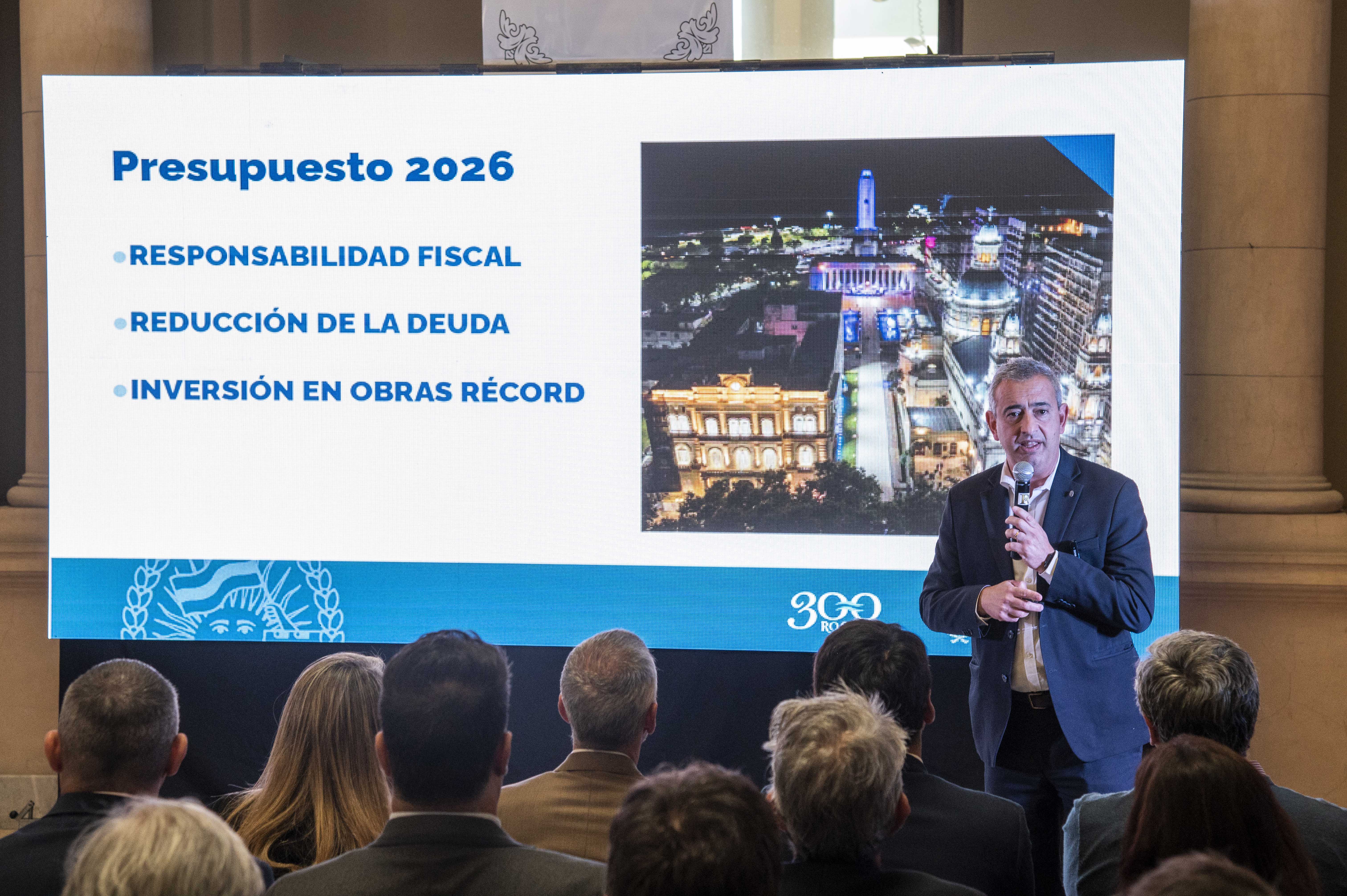 Javkin presentó el Presupuesto 2026: El quinto consecutivo con superávit y con récord de inversión en obras