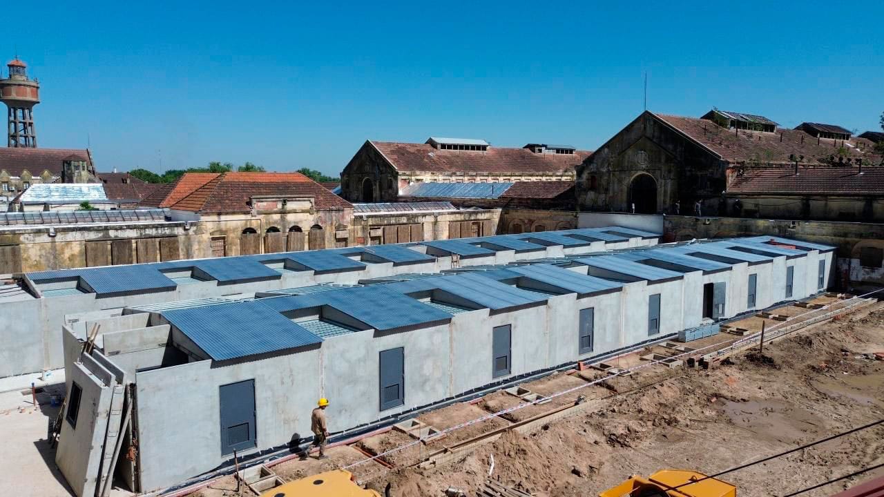 Avanza la construcción de pabellones de aislamiento en la Cárcel de Coronda