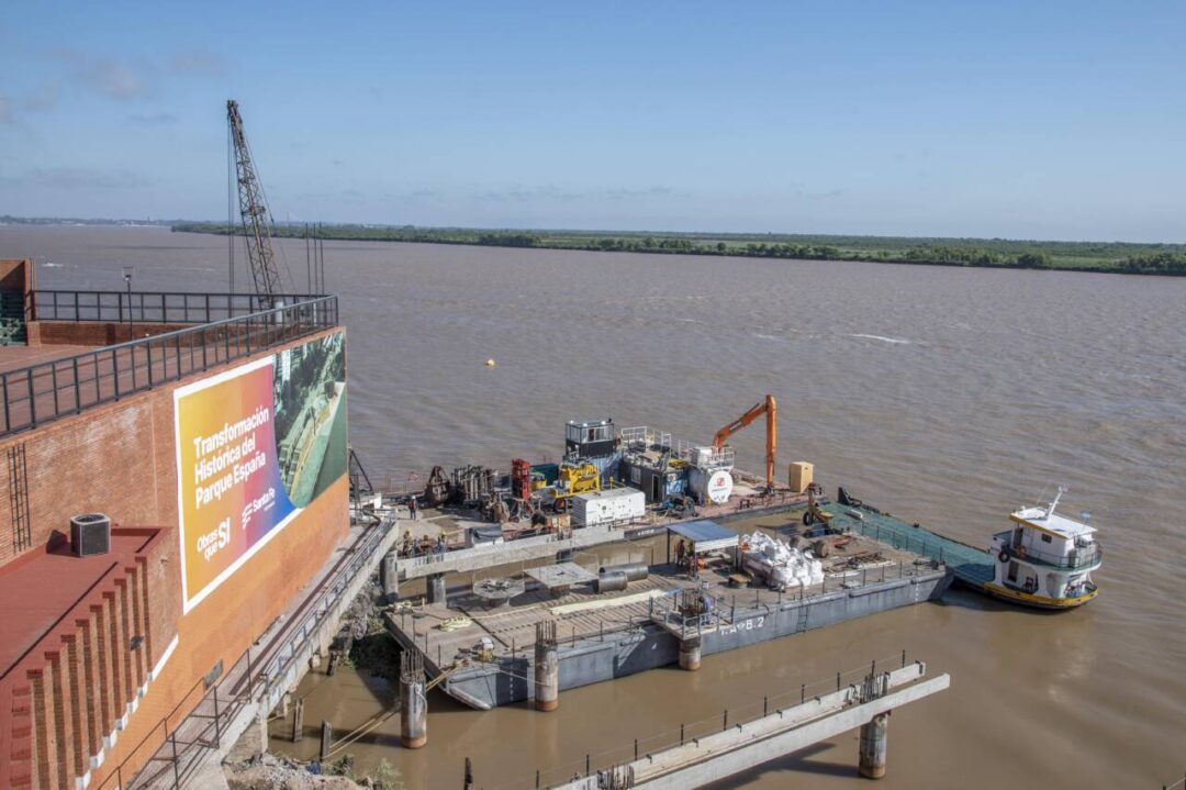 Avanzan las obras de reconstrucción y ampliación del muelle del Parque España