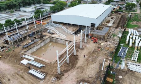 Juegos Suramericanos: El Centro Acuático Provincial ya alcanza el 60%