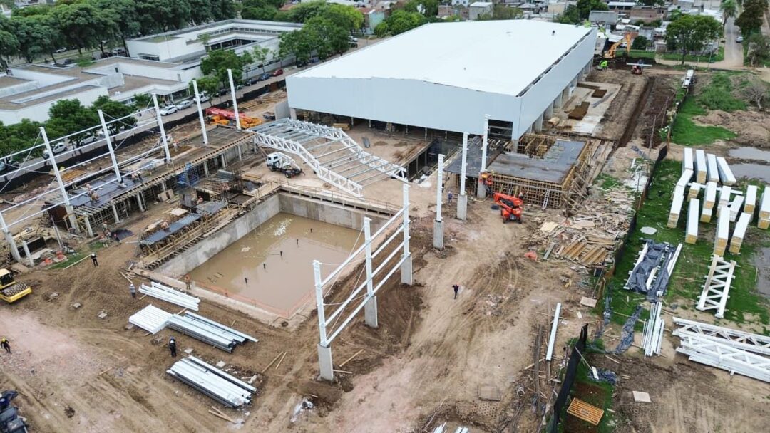 Juegos Suramericanos: El Centro Acuático Provincial ya alcanza el 60%