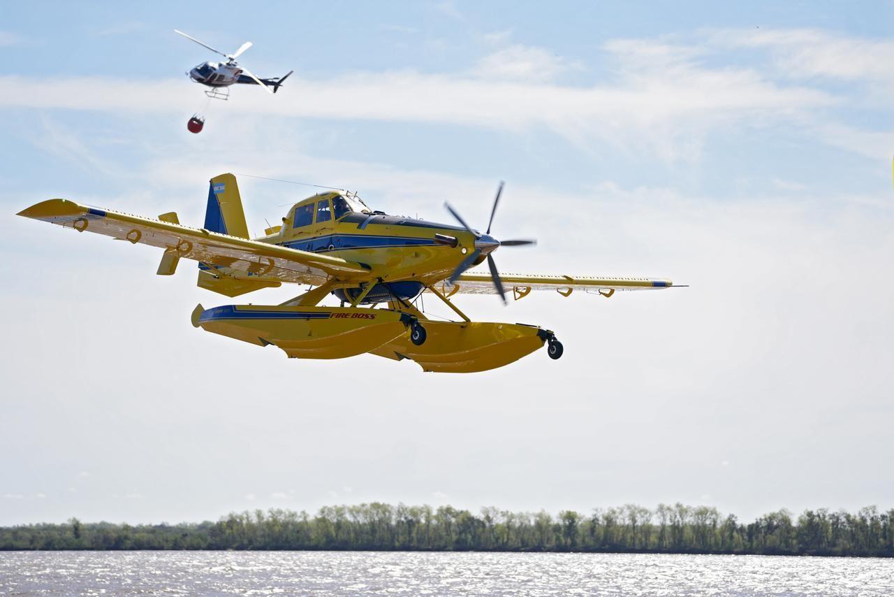 Santa Fe presentó su primera flota aérea contra incendios